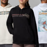 Man and Woman Wearing Columbia Hoodies