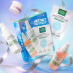 Mario Badescu 4 Piece Travel Sized Essentials Jet Set on Table