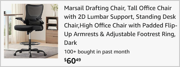 Marsail Drafting Chair at Checkout