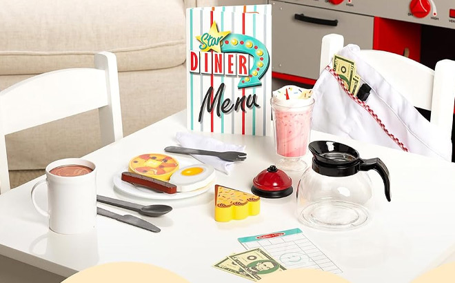 Melissa Doug Star Diner Restaurant 41 Piece Play Set Melissa Doug Star Diner Restaurant 41 Piece Play Set