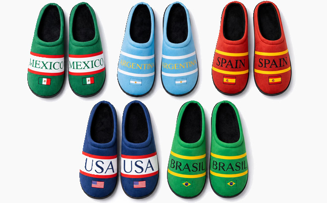 Mens Soccer Fan Slippers