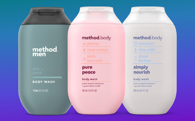 Method Body Wash Travel Size Bottles Gift Set Method Body Wash Travel Size Bottles Gift Set