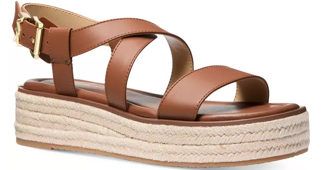 Michael Kors Womens Lynn Buckle Espadrille Sandals