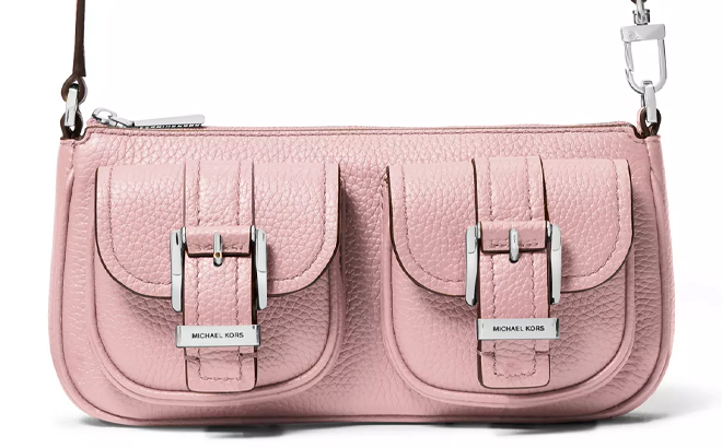 Michael Kors Zoe Small Convertible Pochette Bag in Smokey Rose 1 Michael Kors Zoe Small Convertible Pochette Bag in Smokey Rose 1