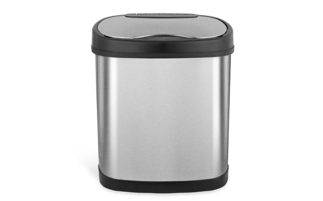 NINESTARS Motion Sensor 3 2 Gal Stainless Steel Trash Can NINESTARS Motion Sensor 3 2 Gal Stainless Steel Trash Can