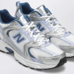 New Balance 530 Womens Shoes on the Gray Background