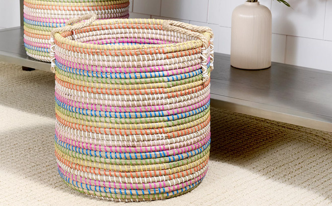 Ode to Color by Lori Weitzner Woven Basket 2 Pack