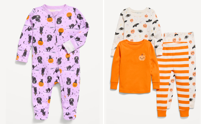 Old Navy Baby 2 Way Zip Sleep Play Footed One Piece and Toddler 4 Piece Printed Snug Fit Pajama Old Navy Baby 2 Way Zip Sleep Play Footed One Piece and Toddler 4 Piece Printed Snug Fit Pajama