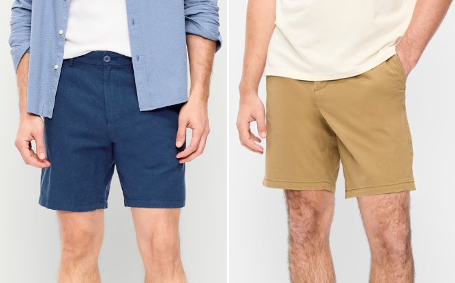 Old Navy Mens Slim Linen Blend Rotation Chino Shorts Old Navy Mens Slim Linen Blend Rotation Chino Shorts