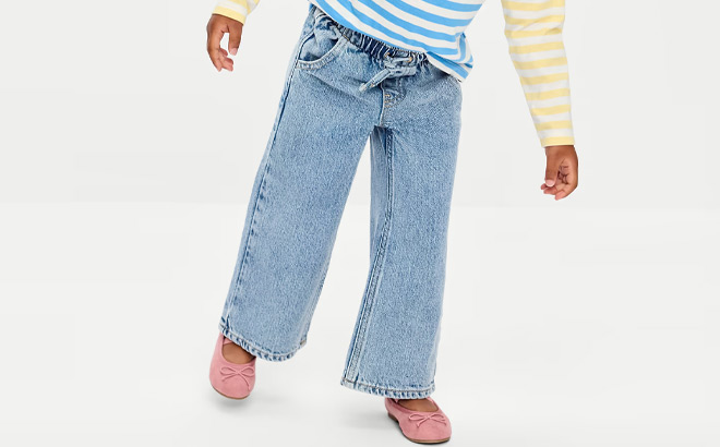 Old Navy Toddler Girls High Waisted Baggy Wide Leg Jeans Old Navy Toddler Girls High Waisted Baggy Wide Leg Jeans