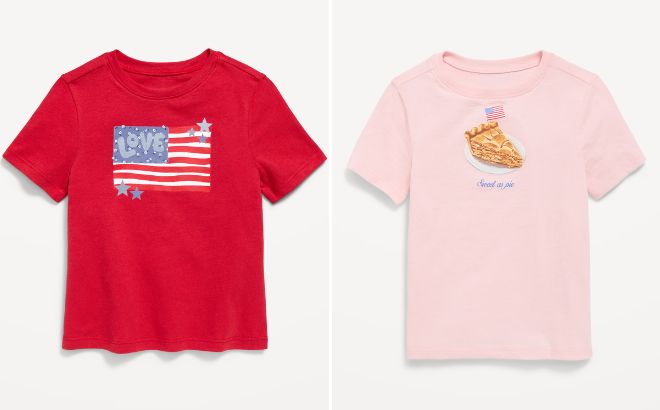 Old Navy Toddler Girls Short Sleeve Flag Graphic T Shirt Old Navy Toddler Girls Short Sleeve Flag Graphic T Shirt