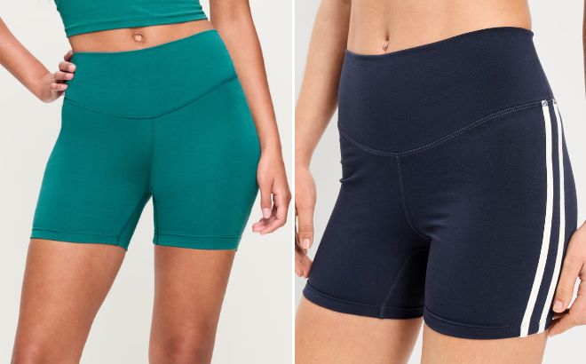 Old Navy Womens High Waisted PowerChill Biker Shorts Old Navy Womens High Waisted PowerChill Biker Shorts