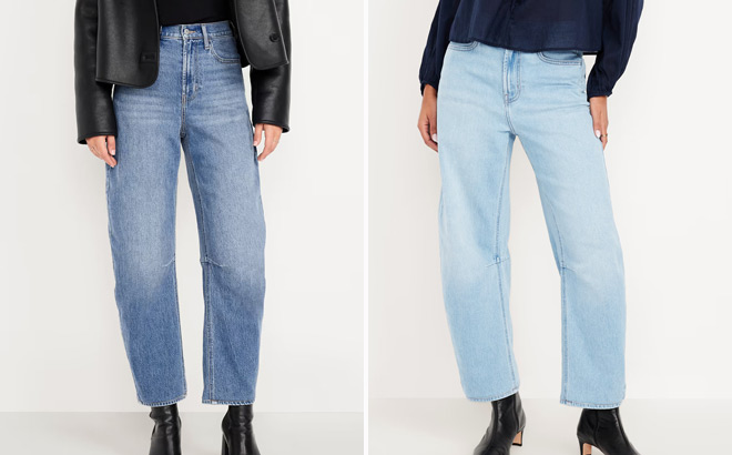 Old Navy Wow High Waisted Barrel Ankle Jeans