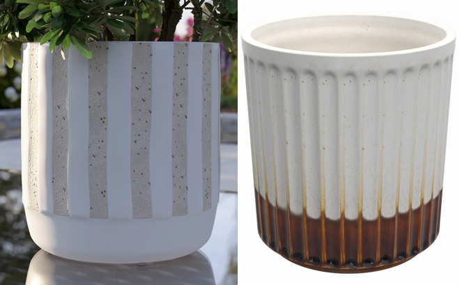 Origin 21 Round Ceramic Planters Origin 21 Round Ceramic Planters