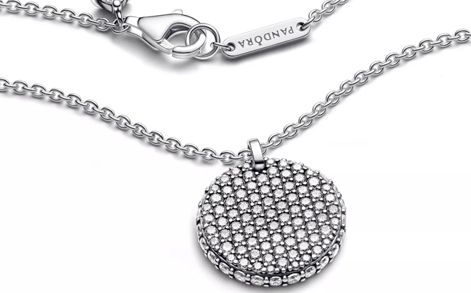 Pandora Sterling Silver Round Disc Collier Necklace Pandora Sterling Silver Round Disc Collier Necklace