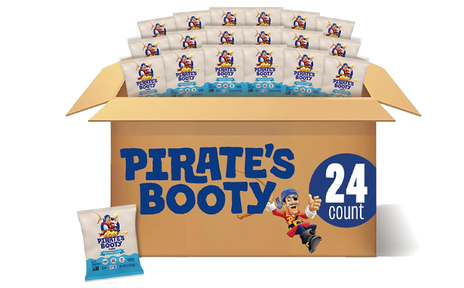 Pirates Booty Aged White Cheddar Cheese Puffs 24 Pack