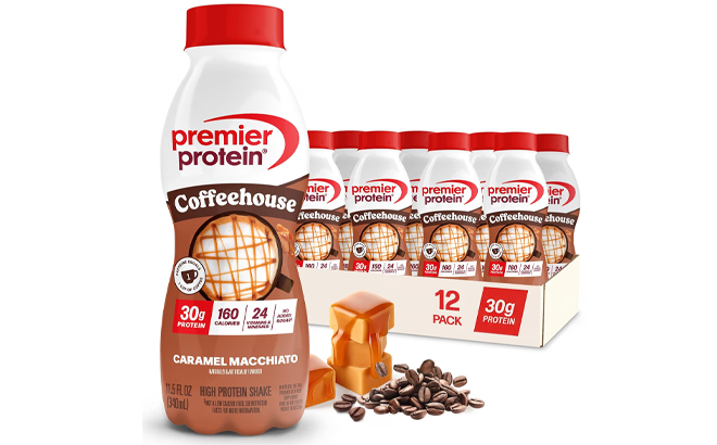 Premier Protein COFFEEHOUSE 30g Protein Shake Caramel Macchiato 12 Pack