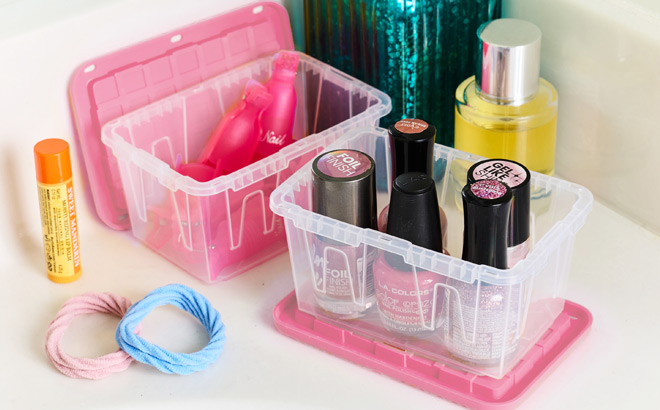 Project Source X small Clear Stackable Tote