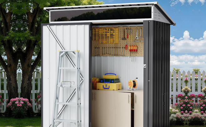 Shintenchi Outdoor Storage Shed with Window