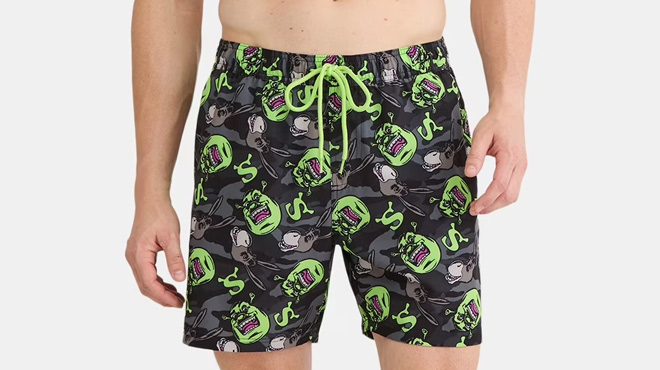 Shrek License Mens Big Mens Graphic Swim Shorts Shrek License Mens Big Mens Graphic Swim Shorts