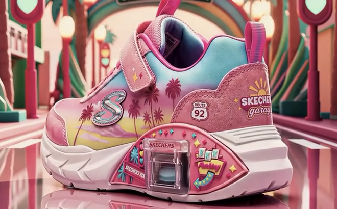 Skechers Garage Glam Racer Pink Girls Shoe Skechers Garage Glam Racer Pink Girls Shoe
