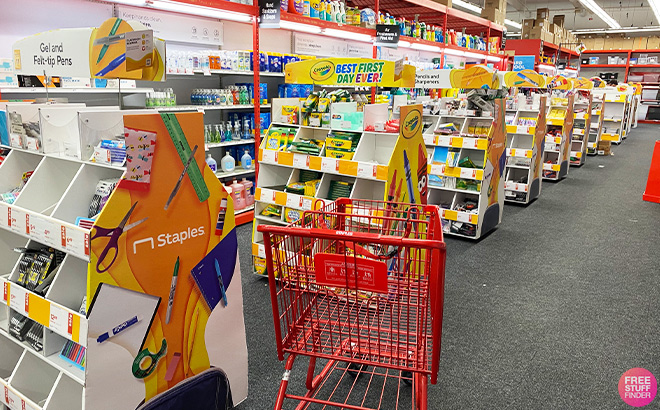Staples School Supplies with Cart
