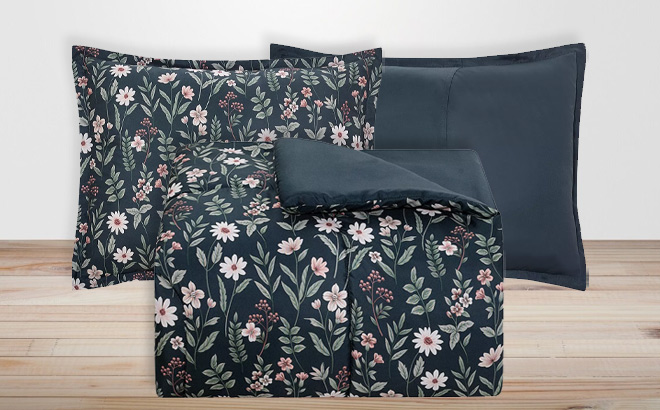 Sunham Macys Veronica Botanical 3 Piece Comforter Set