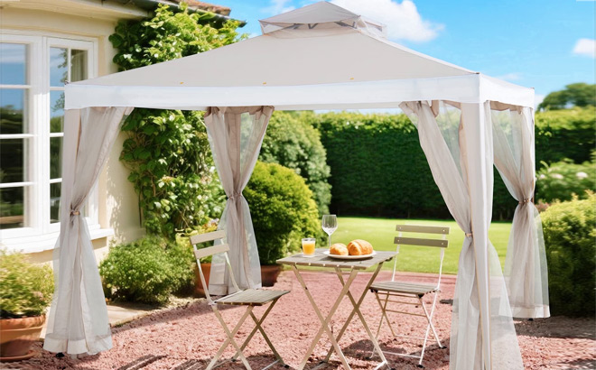 Sunjoy 10x10 Outdoor Soft Top Patio Gazebo