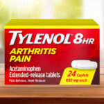 Tylenol Arthritis Pain Relief Extended Release Tablets 24 Count on the Table
