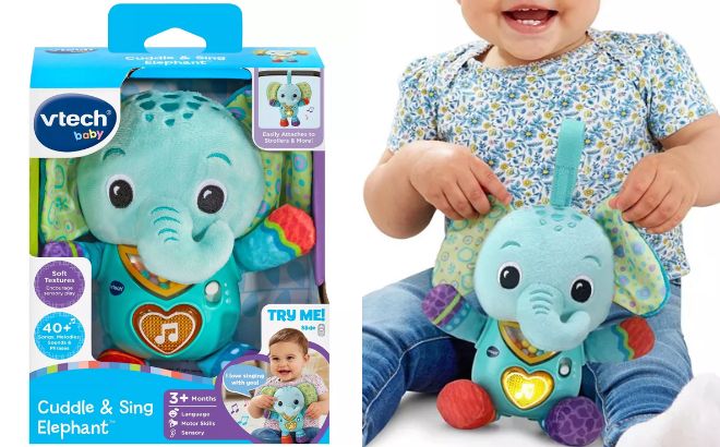 VTech Baby Cuddle and Sing Elephant Toy VTech Baby Cuddle and Sing Elephant Toy