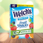 Welchs Fruit Snacks 40 Count Box on the Table