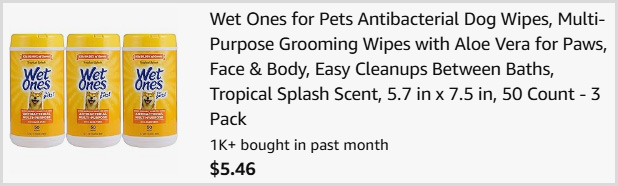 Wet Ones Dog Wipes at Checkout Wet Ones Dog Wipes at Checkout