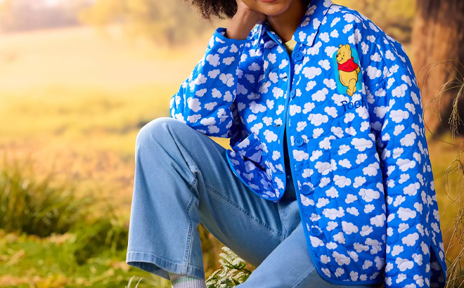 Winnie the Pooh Cloud Womens Quilted Jacket