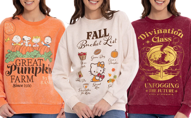 Womens Character Harvest Sweatshirts Womens Character Harvest Sweatshirts