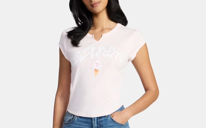 Womens Ice Cream Graphic Tee