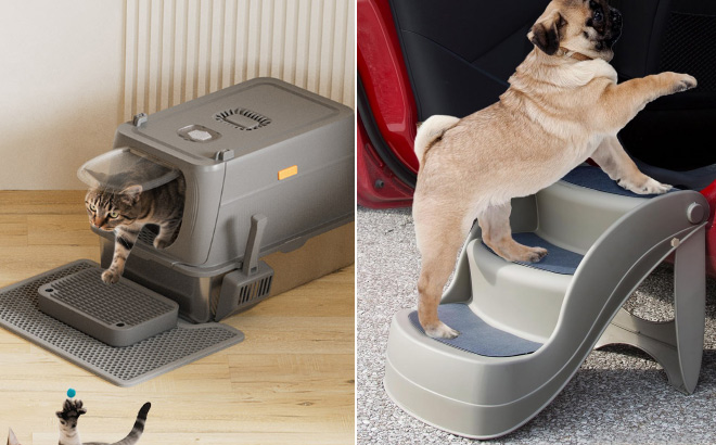XL Stainless Steel Cat Litter Box with Lid XL Stainless Steel Cat Litter Box with Lid