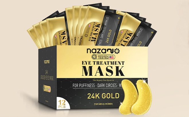 12 Pcs 24K Gold Under Eye Patches