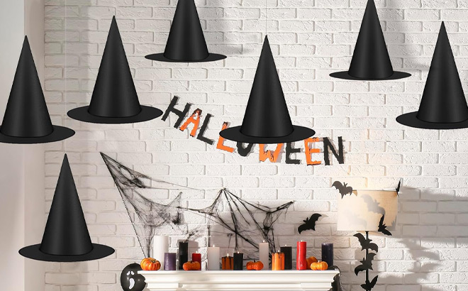 12 Piece Halloween Witch Hat Set 12 Piece Halloween Witch Hat Set