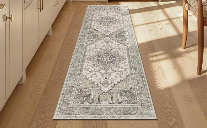 2x6 Boho Washable Kitchen Runner Rug with Non Slip Rubber Backing 2x6 Boho Washable Kitchen Runner Rug with Non Slip Rubber Backing