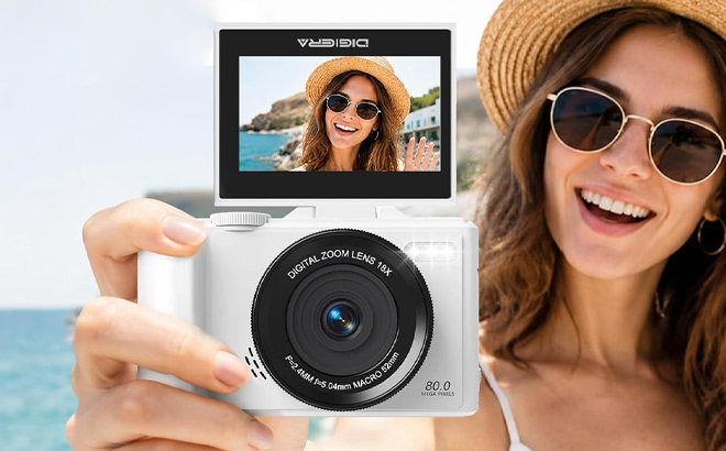 A Person Holding 5K Vlog Camera
