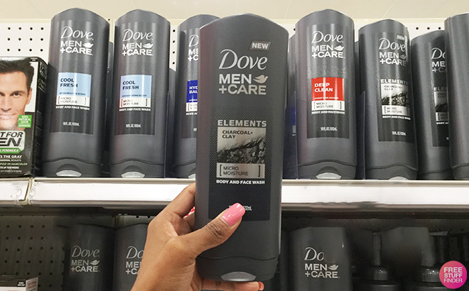 A Person Holding Dove MenCare Body Wash