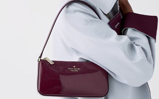 A Person Holding Kate Spade Juliette Patent Mini Bag