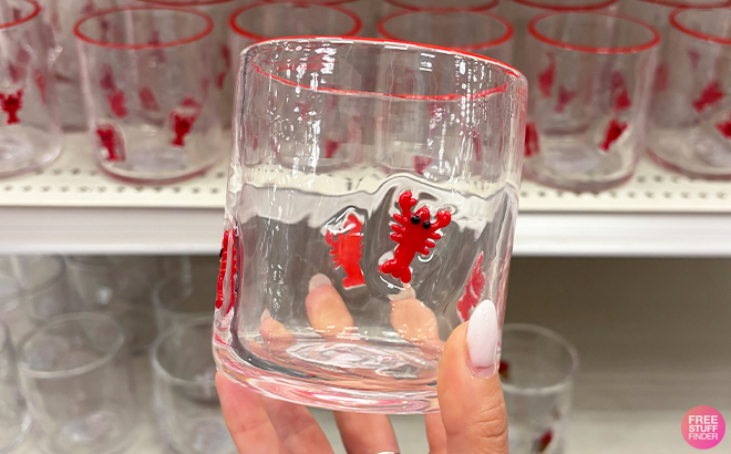 A Person Holding the Madison Home 16 fl oz Icon Glass Lobster Glass at Target