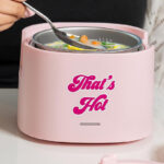 A Person Using Paris Hilton Electric Lunch Warmer