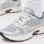 A Person Wearing Saucony Womens Ride Millennium Athletic Shoes