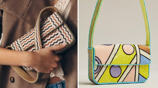 Anthropologie Fiona Beaded Bag Geometric Edition Anthropologie Fiona Beaded Bag Geometric Edition