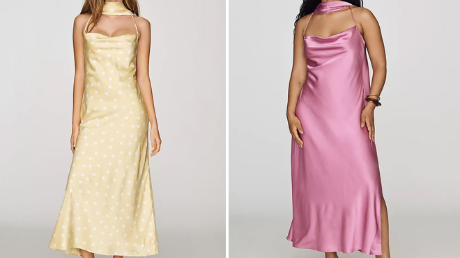 Anthropologie Maeve Scarf Midi Slip Dress Anthropologie Maeve Scarf Midi Slip Dress