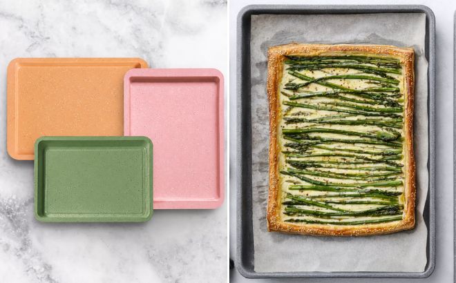Art Cook 3 Piece Ceramic Nonstick Cookie Sheet Set