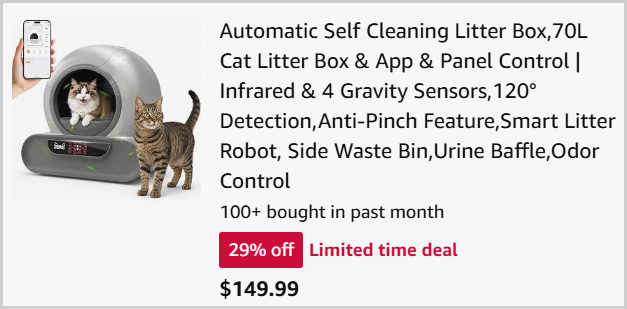 Automatic Self Cleaning Litter Box at Checkout Automatic Self Cleaning Litter Box at Checkout