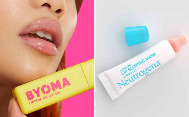 BYOMA Liptide pH Color Changing Lip Oil and Neutrogena Hydro Boost Hydrating Clear Lip Sleeping Mask BYOMA Liptide pH Color Changing Lip Oil and Neutrogena Hydro Boost Hydrating Clear Lip Sleeping Mask
